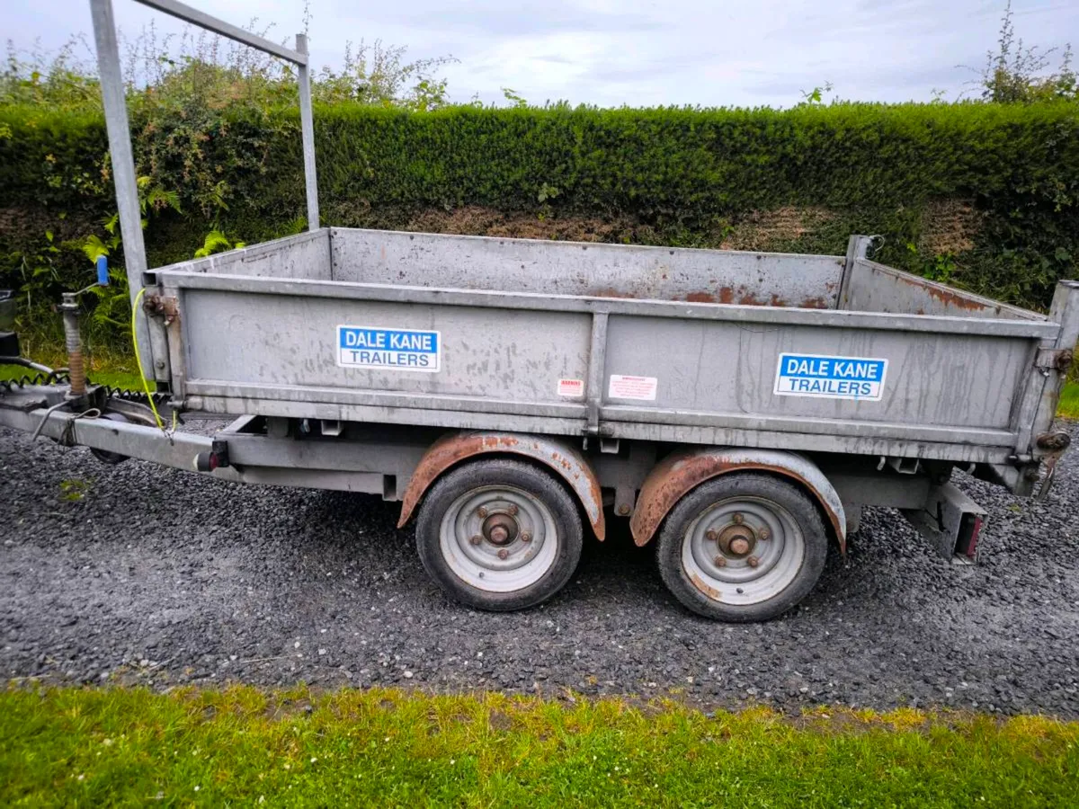 8x5'9 Dale Kane tipping dropside flatbed trailer - Image 2
