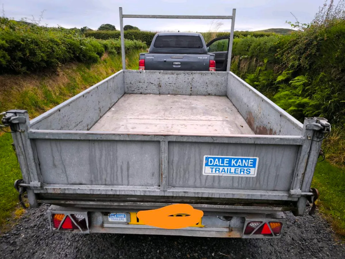 8x5'9 Dale Kane tipping dropside flatbed trailer - Image 4