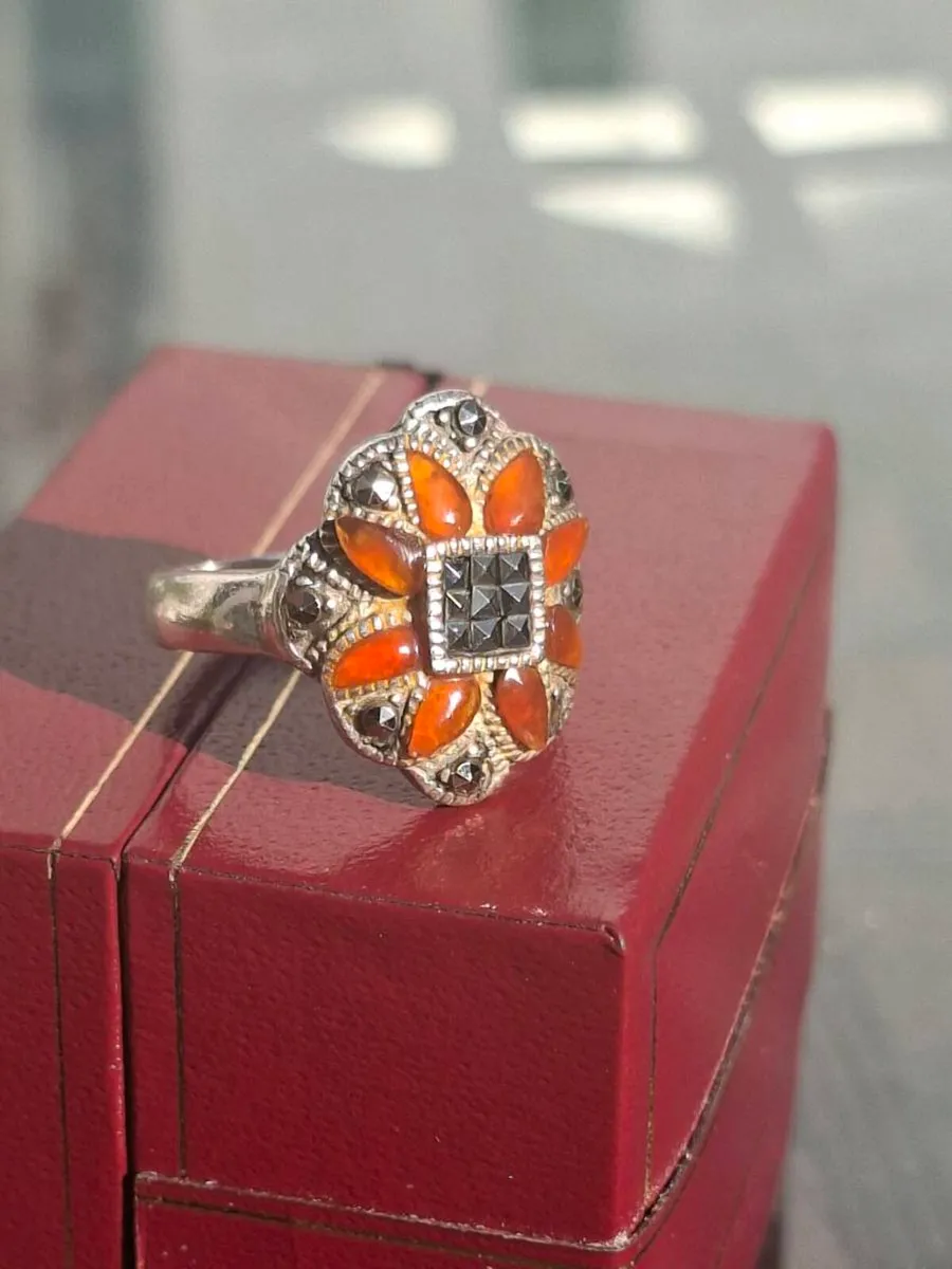 Vintage Sterling 925 Silver Ladies Ring (size I) - Image 3