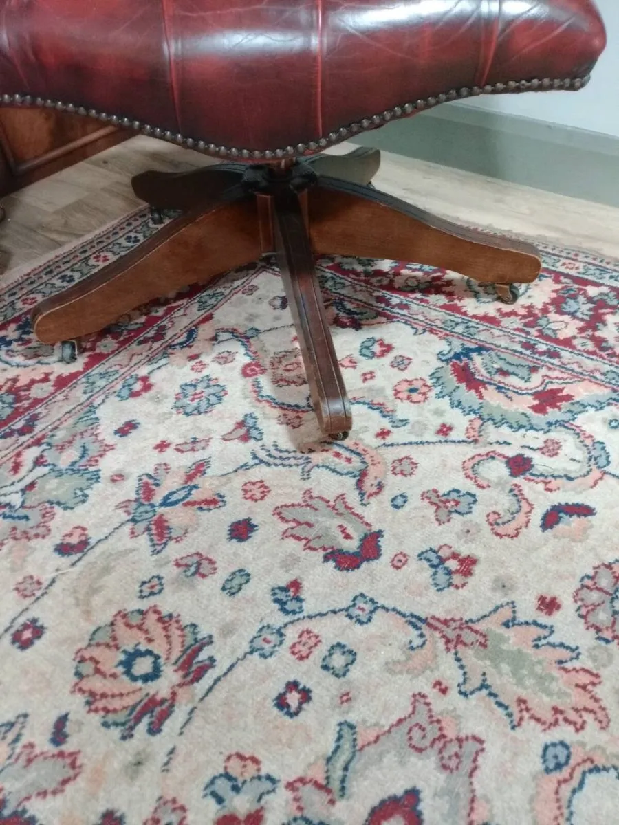 Oxblood chesterfield swivel captains chair - Image 4