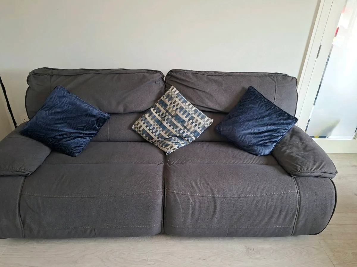 Two Three seater reclining Sofas for sale - Image 4