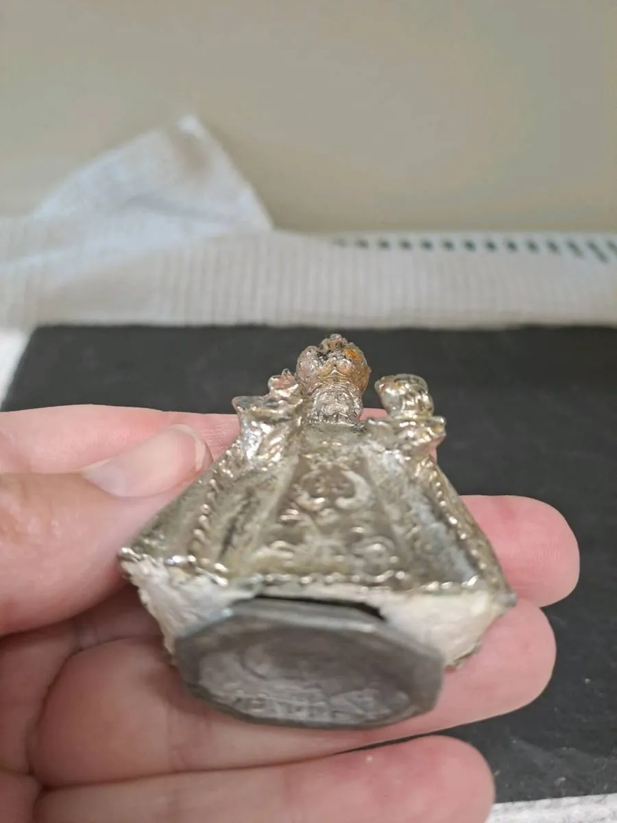 Vintage Silver-Plated Infant of Prague Statue - Image 4