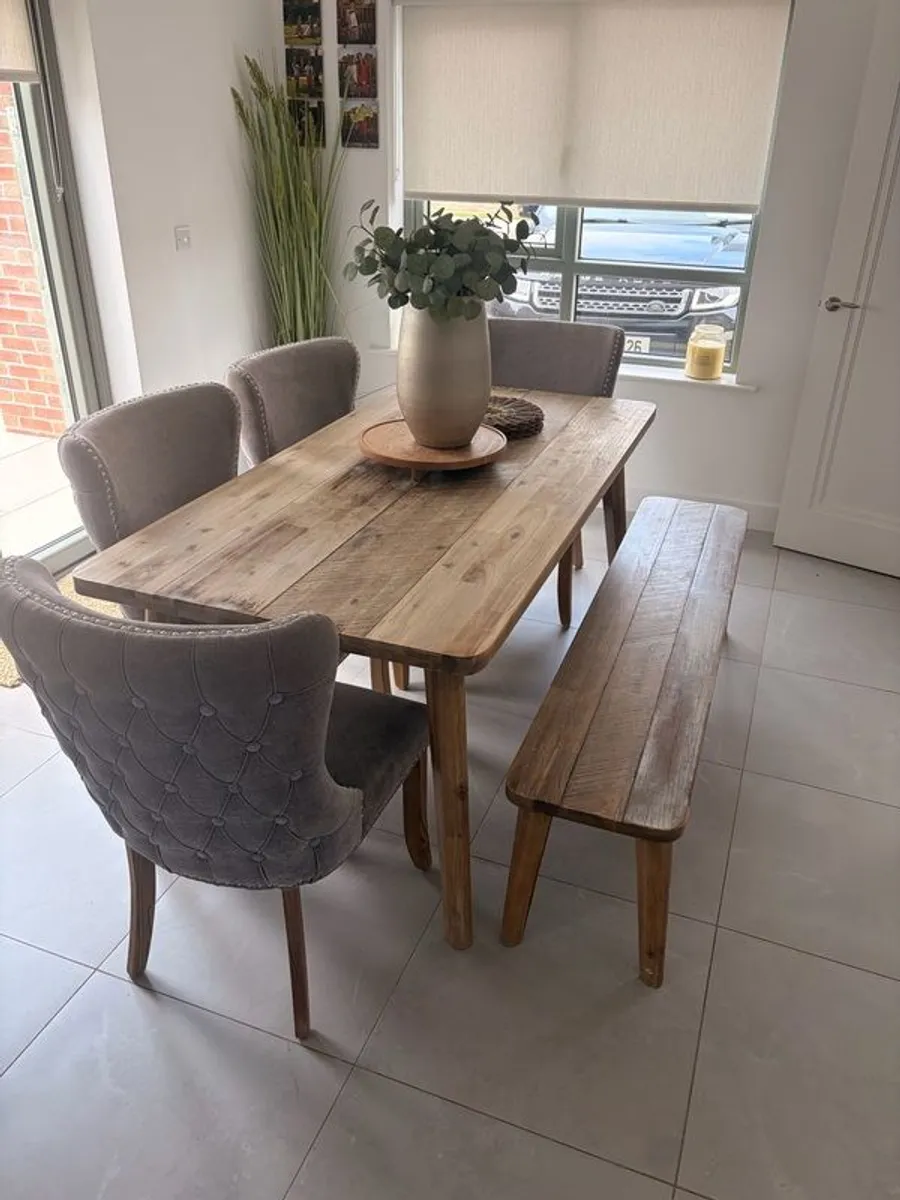 Havana Dinning Table & Bench - Image 1