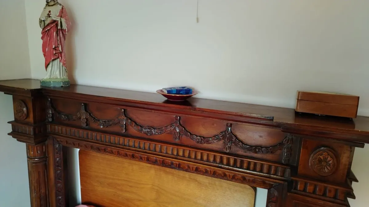 FIREPLACE MANTEL REAL WOOD DECORATIVE - Image 2