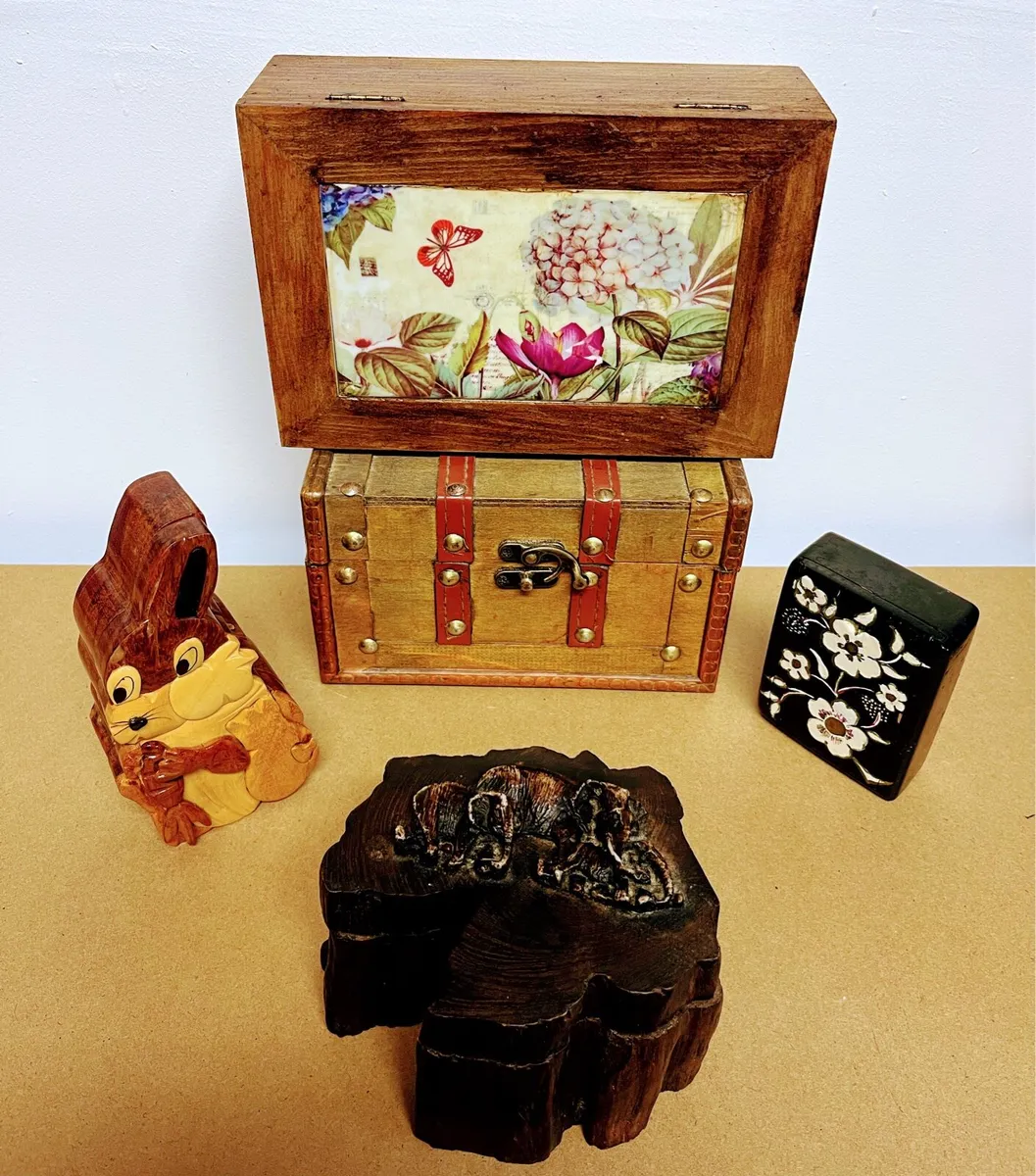 Collection of vintage trinket boxes - Image 3
