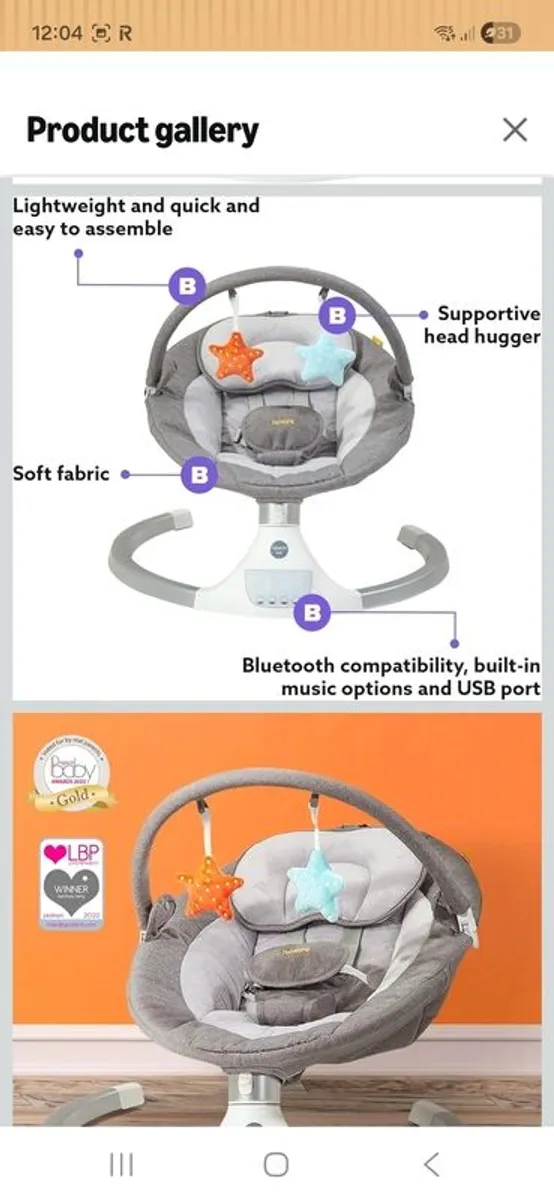 baby electric swing - Image 1