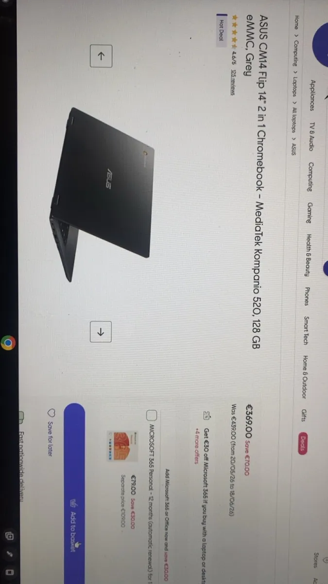 ASUS Chromebook flip 2 in 1 - Image 1