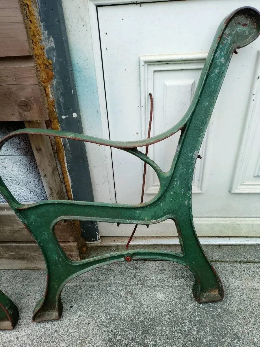 Cast iron bench ends - Image 2