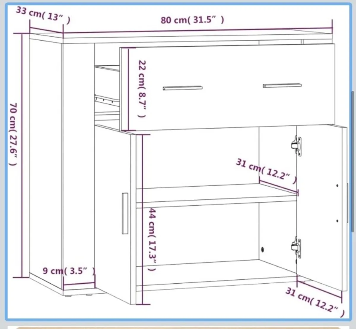 vidaXL Sideboard Oak Brown - Image 4