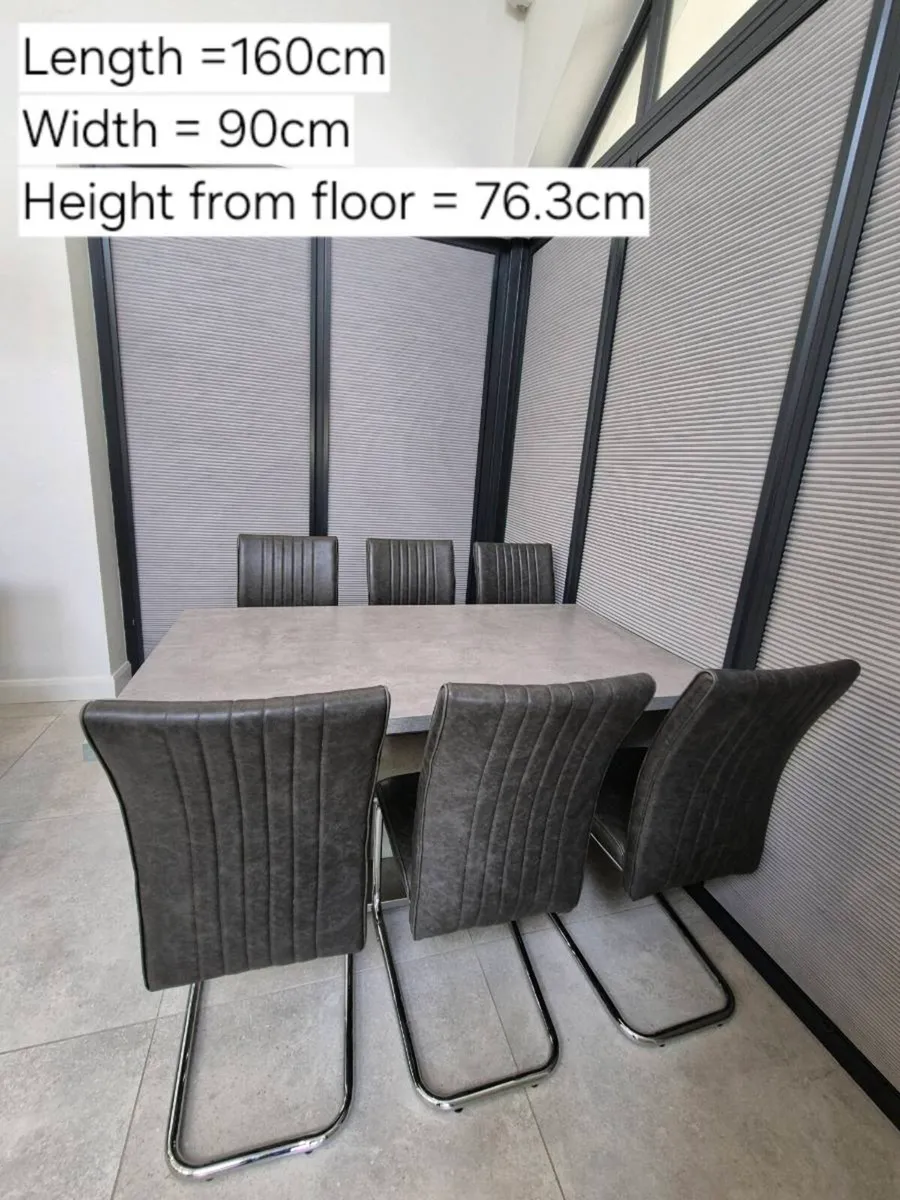 Grey Dining table without chairs - Image 1