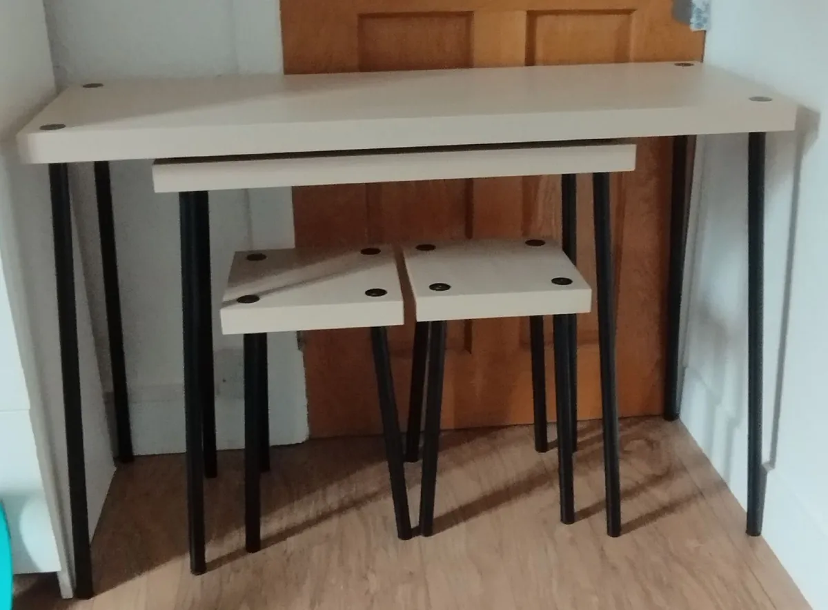 IKEA FRIDNAS Nesting Tables with stools - Image 1
