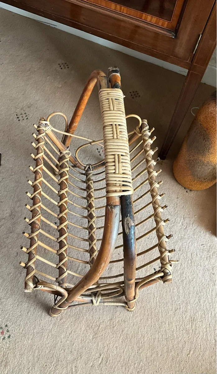 Cane/Rattan Magazine Holder - Image 1