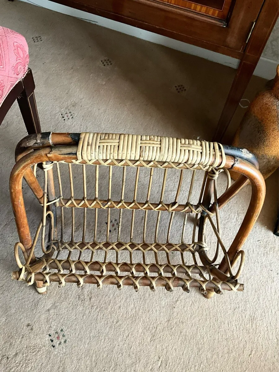 Cane/Rattan Magazine Holder - Image 3