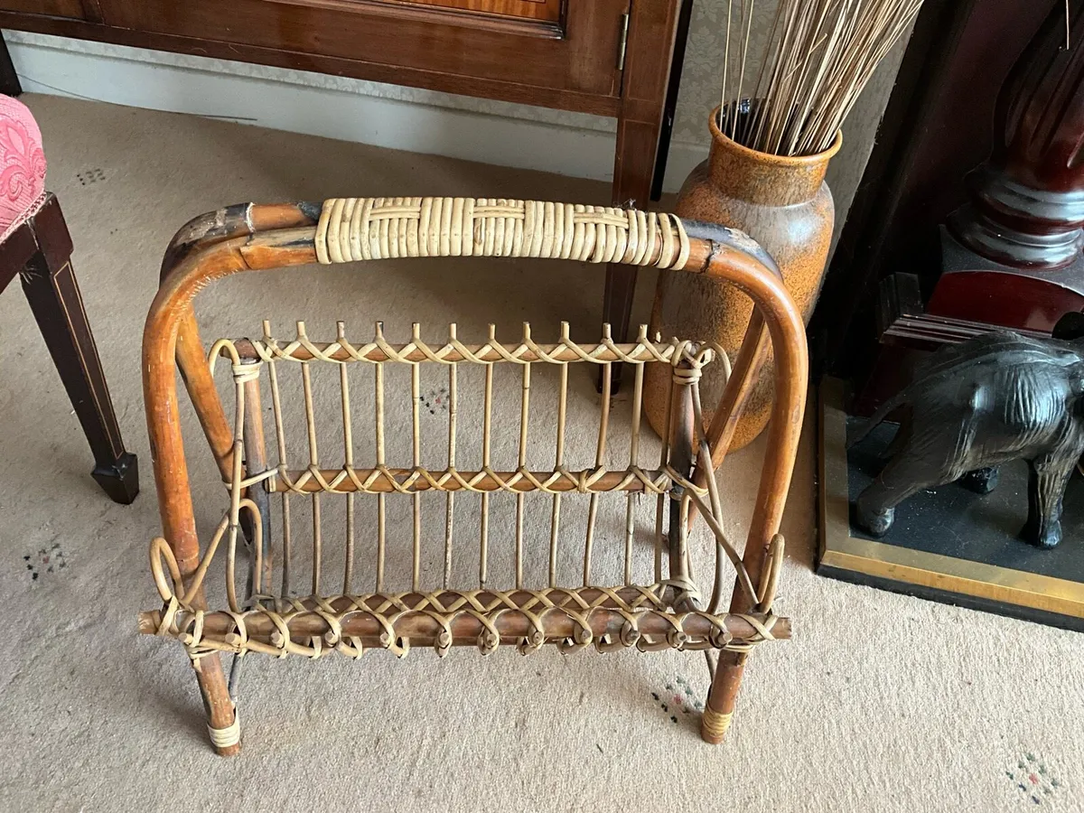 Cane/Rattan Magazine Holder - Image 4
