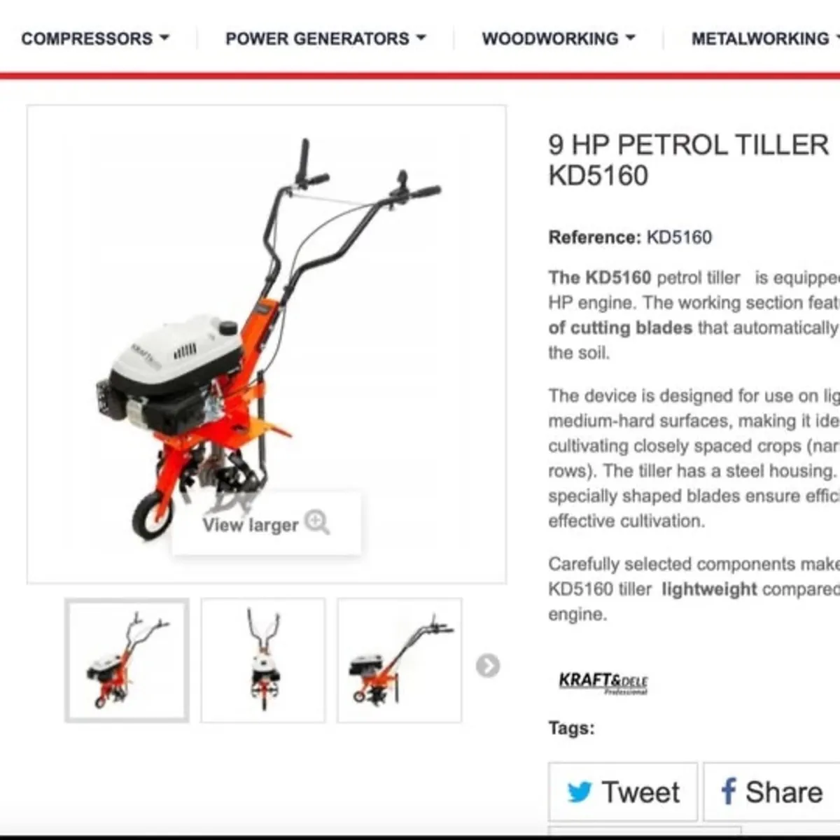 Tiller , Cultivator - Image 1