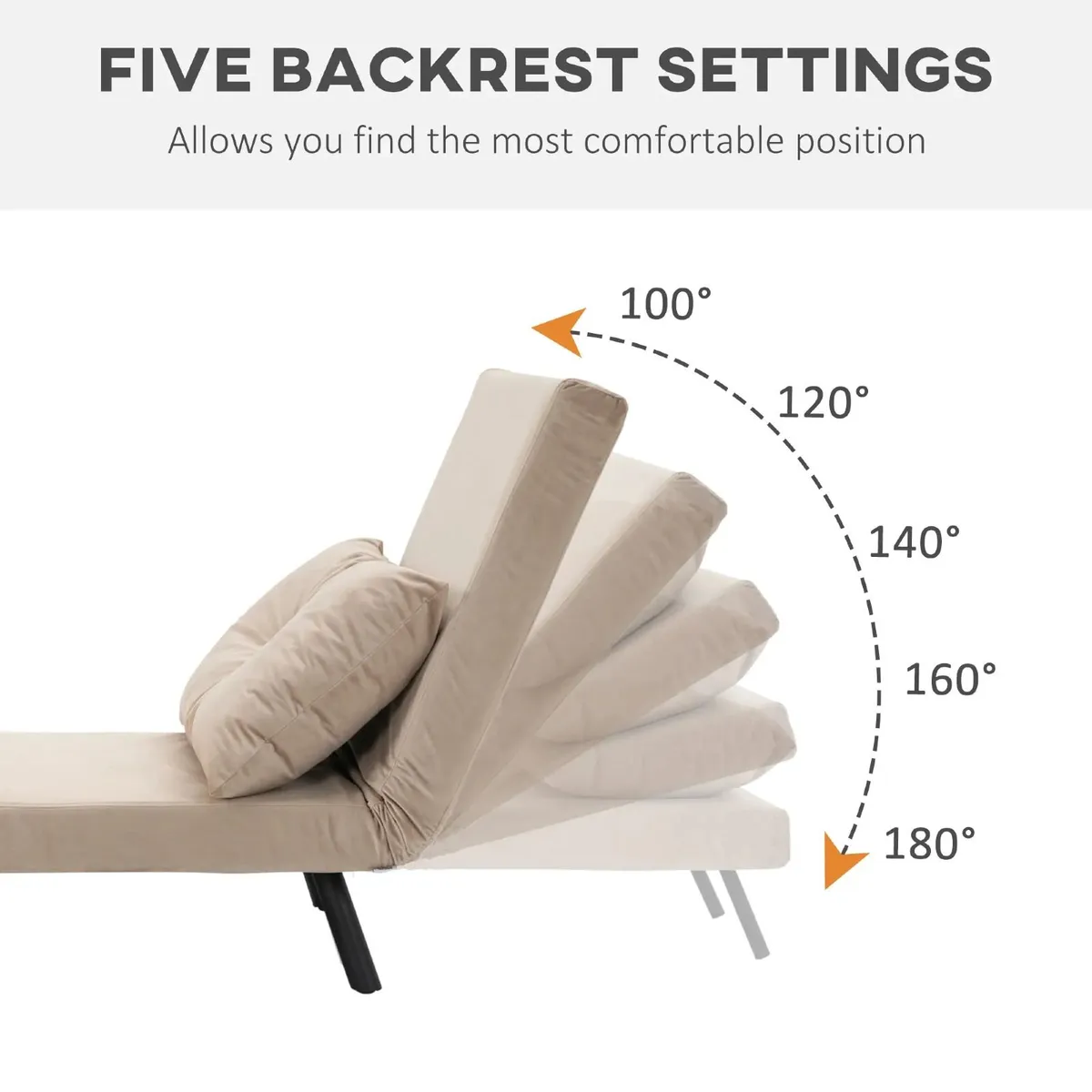 4 in 1 Velvet Feel Single Chair Bed, with Throw Pi - Image 3