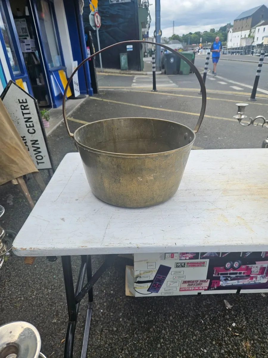 Vintage Brass Jam Cooking Pot - Image 2