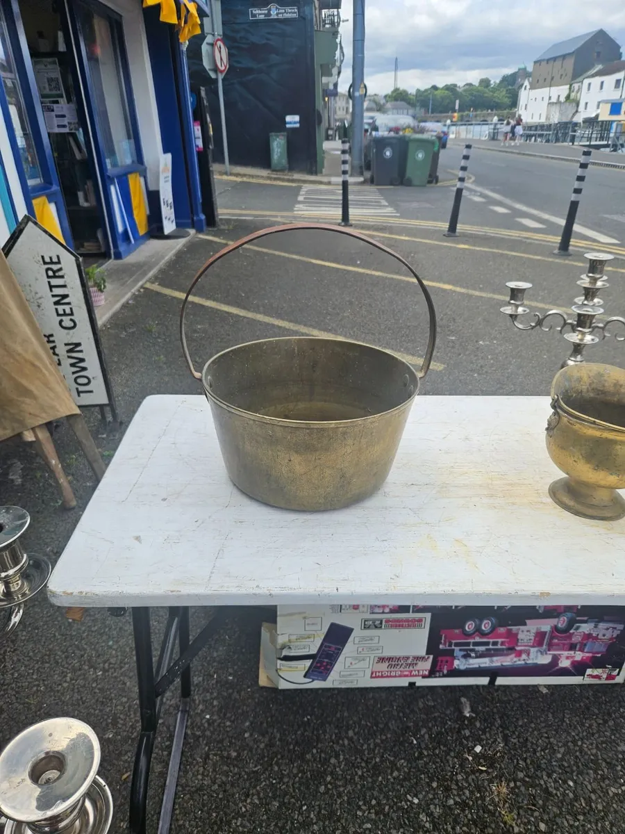 Vintage Brass Jam Cooking Pot - Image 1