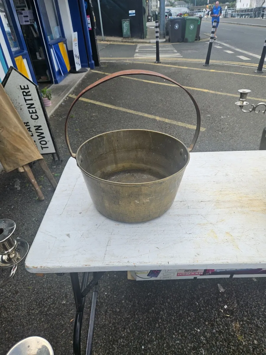 Vintage Brass Jam Cooking Pot - Image 3
