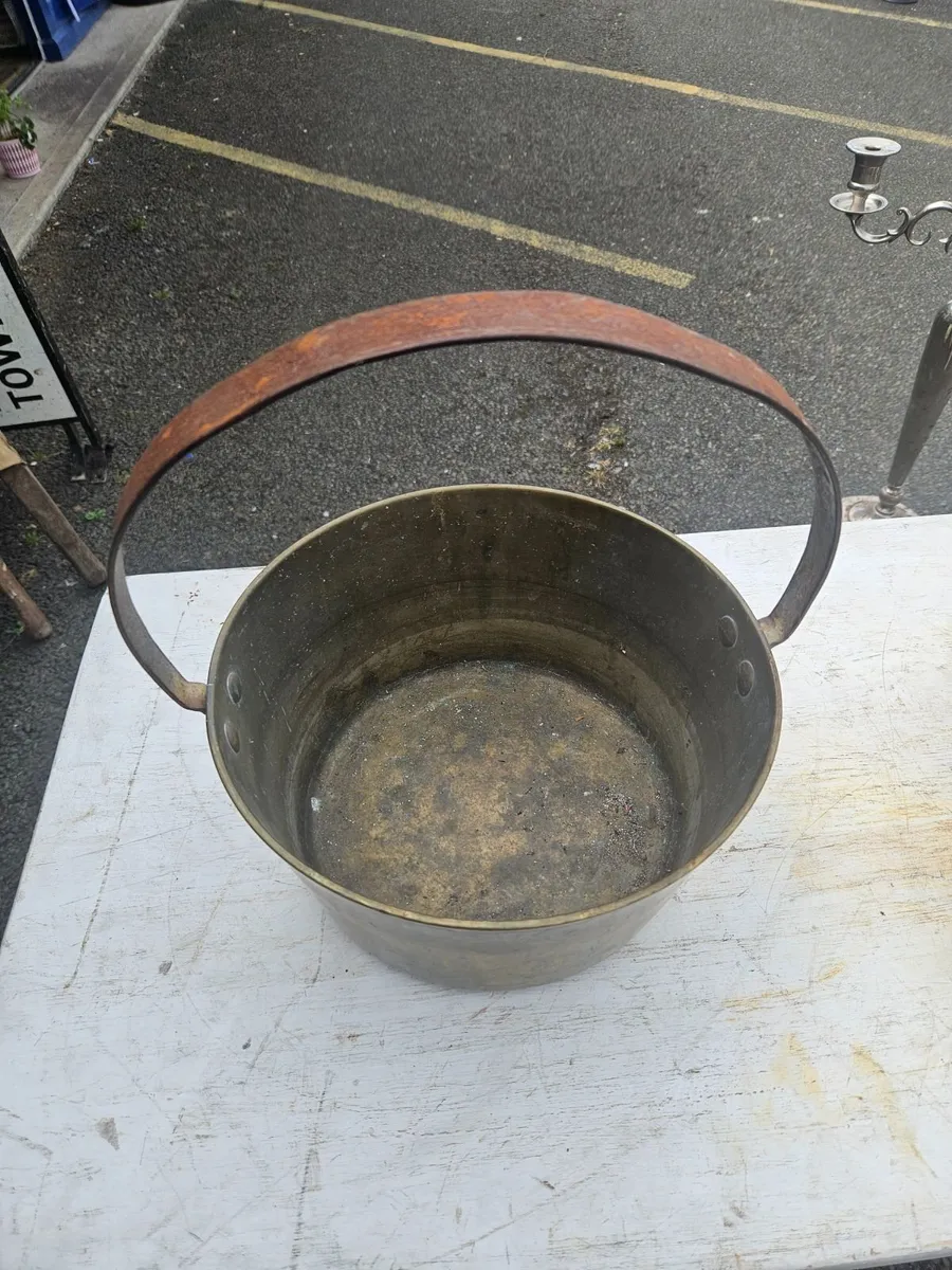 Vintage Brass Jam Cooking Pot - Image 4