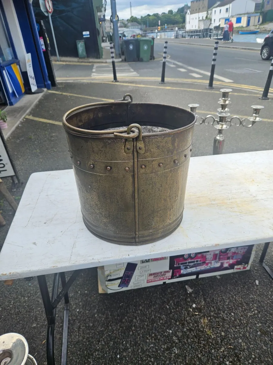 Vintage Brass Copper Bucket - Image 4
