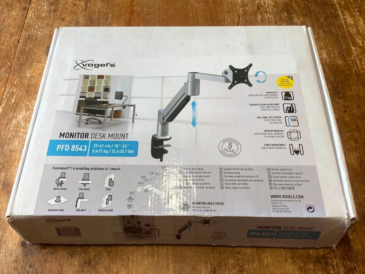 Vogel’s PFD 8543 Adjustable Monitor Desk Mount Arm - Image 4