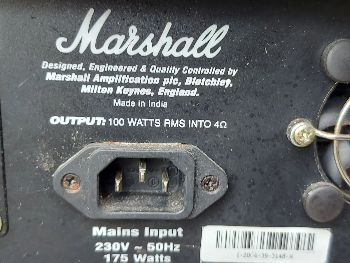 Marshall MG100dfx AMP Output 100 Watts RMS INTO 4 - Image 4