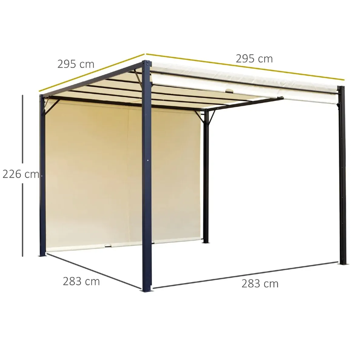 Metal Pergola With Canopy Retractable Pergola Cano - Image 2