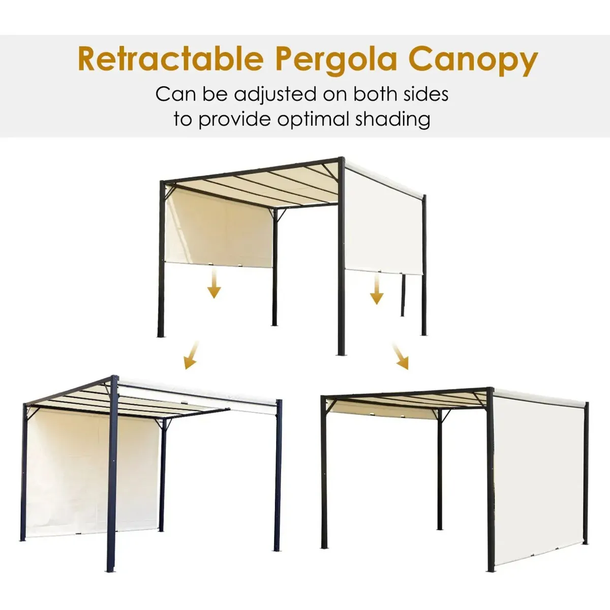 Metal Pergola With Canopy Retractable Pergola Cano - Image 4