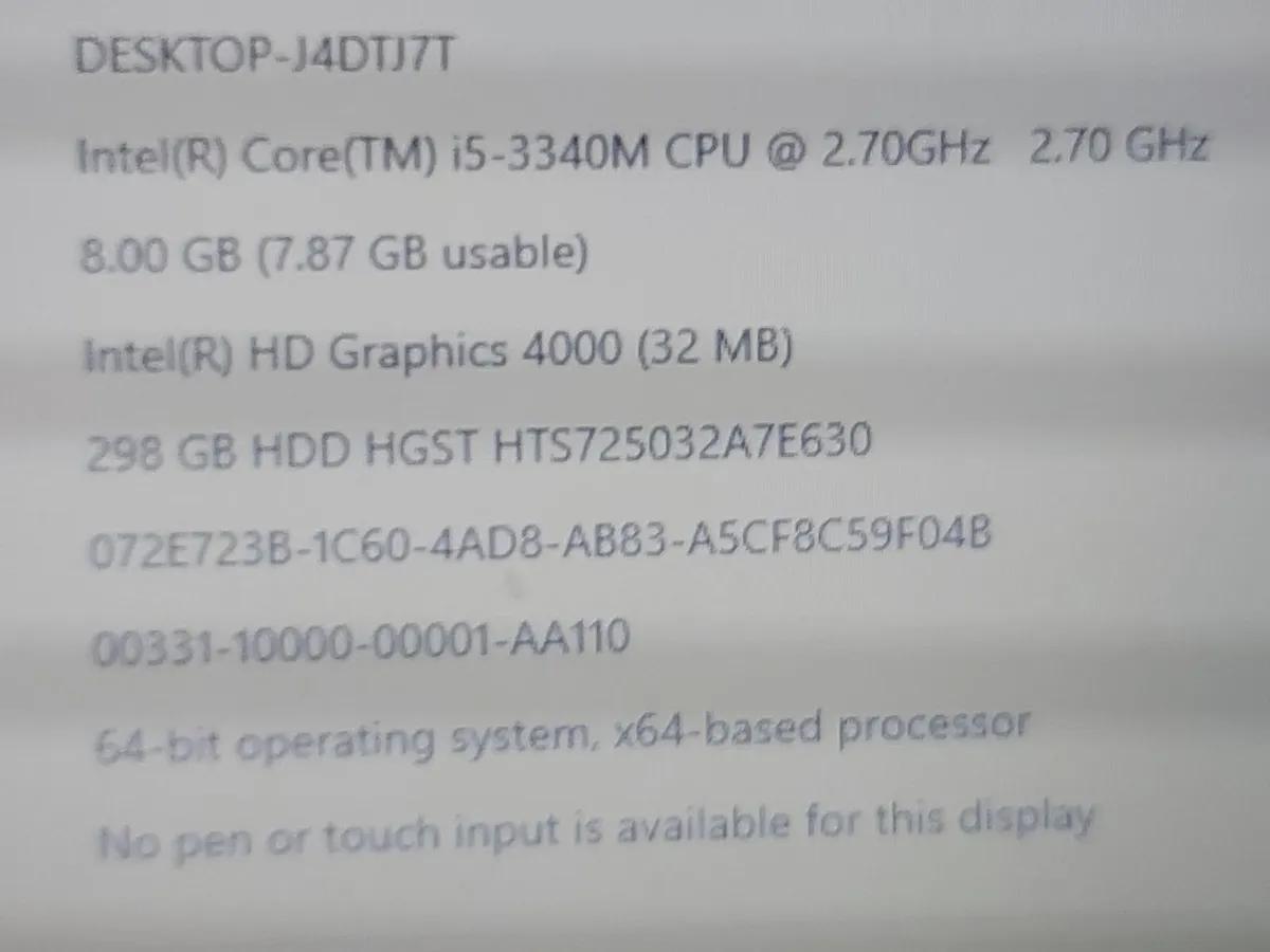 HP Elitebook 8470p Laptop, 8GB Ram, 300GB HDD, Win - Image 4