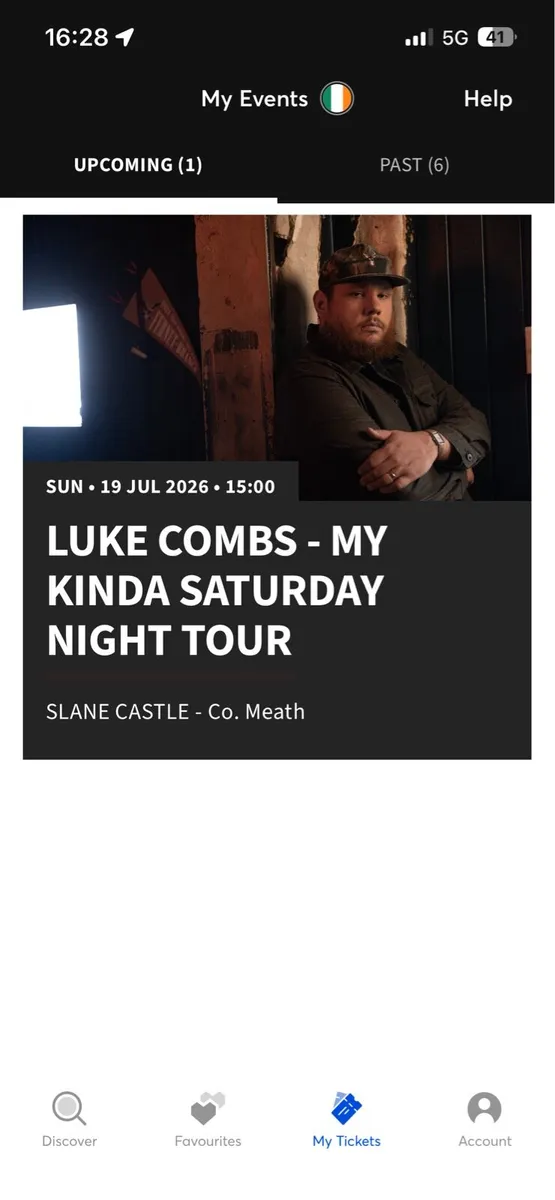 Luke combs tickets Sunday 19th