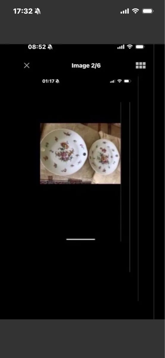 Antique Hand Painted Meissen Plate Set - Image 2