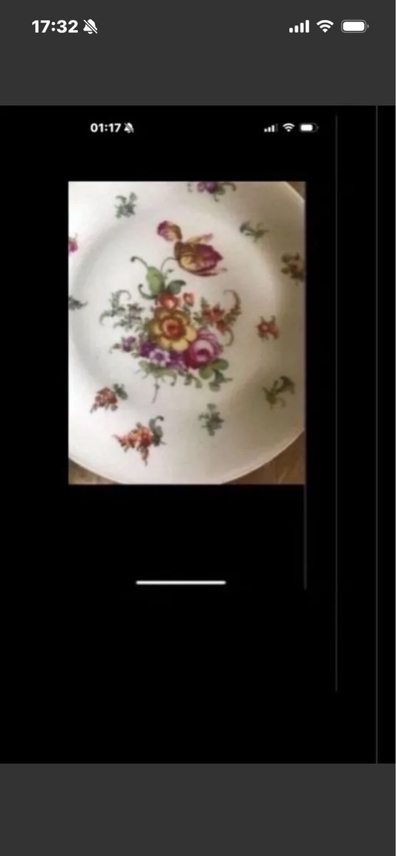 Antique Hand Painted Meissen Plate Set - Image 4