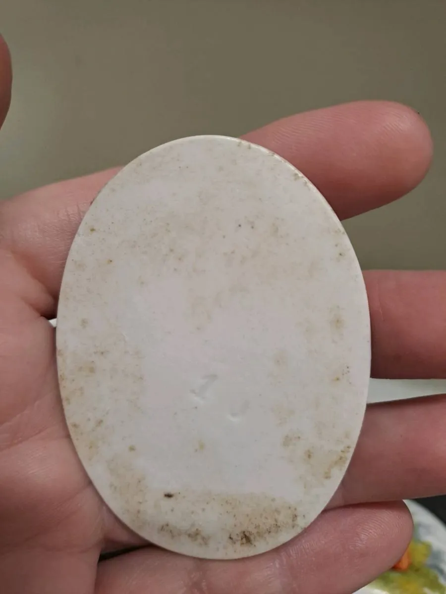 Antique Porcelain Portrait Plaques Cabochons - Image 3
