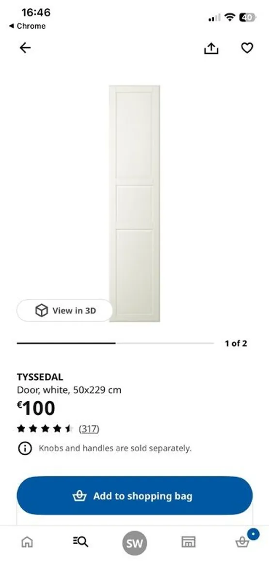 IKEA PAX Tyssedal 5 x doors only PERFECT condition - Image 1