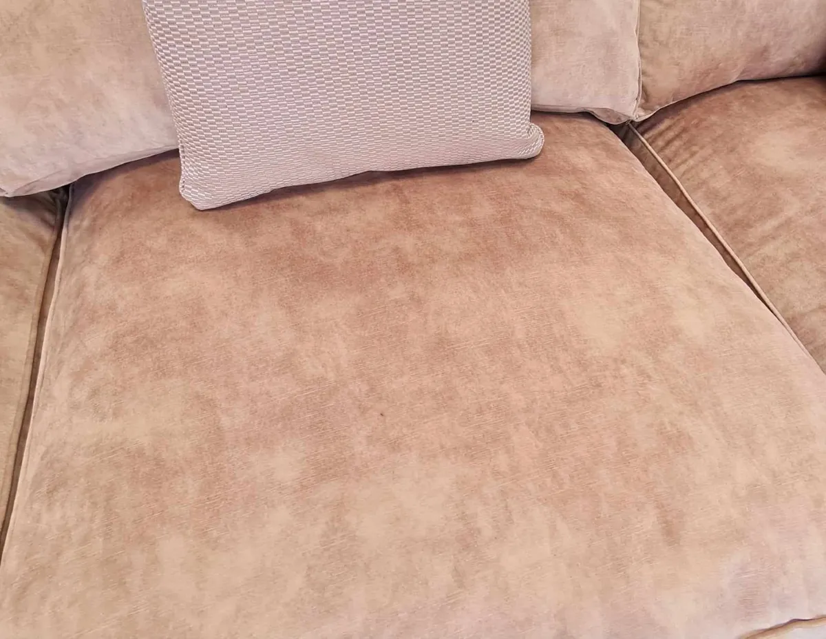 Emperor in  Champagne mix fabric 5 seater sofa - Image 2