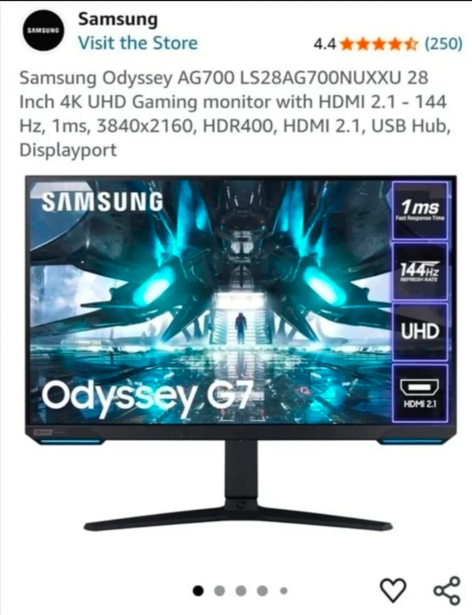 Samsung Odyssey G7 28" Monitor - Image 1