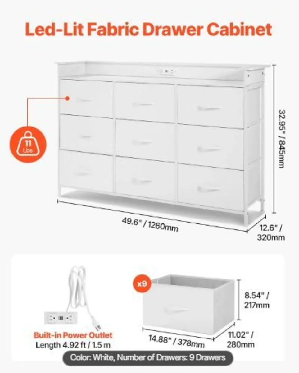 9 Drawer Dresser, Tall Drawer - Image 2