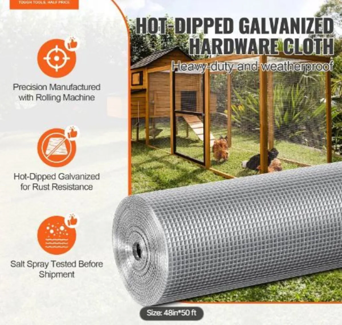 Hardware Cloth, 1/4 inch 48in x 50 ft 23 Gauge - Image 3