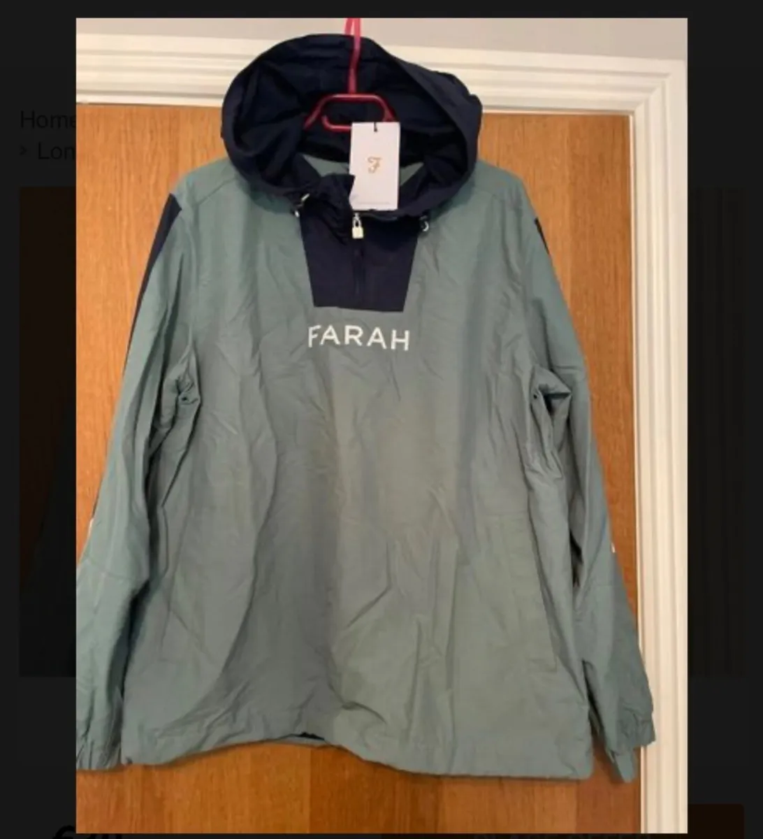 Farah sports pull over 3/4 zip hoody