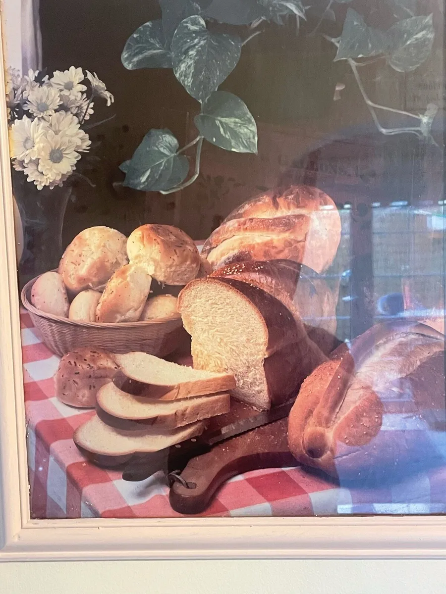 2 pictures one of bread and the other of apples - Image 2