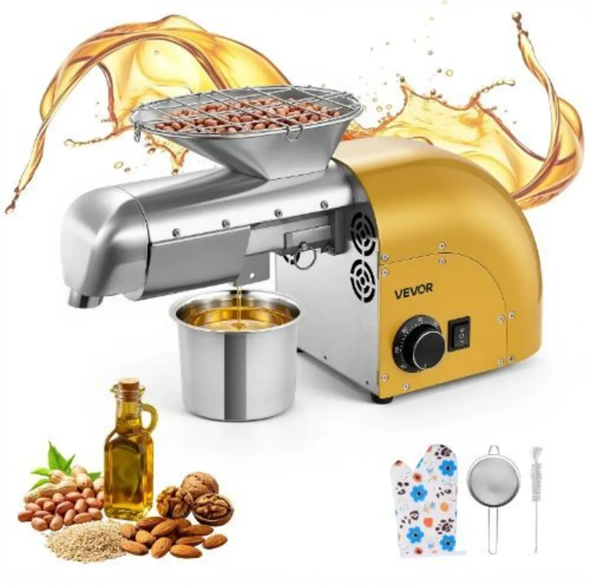Oil Press Machine, 5KG/H Capacity, 1250W - Image 1