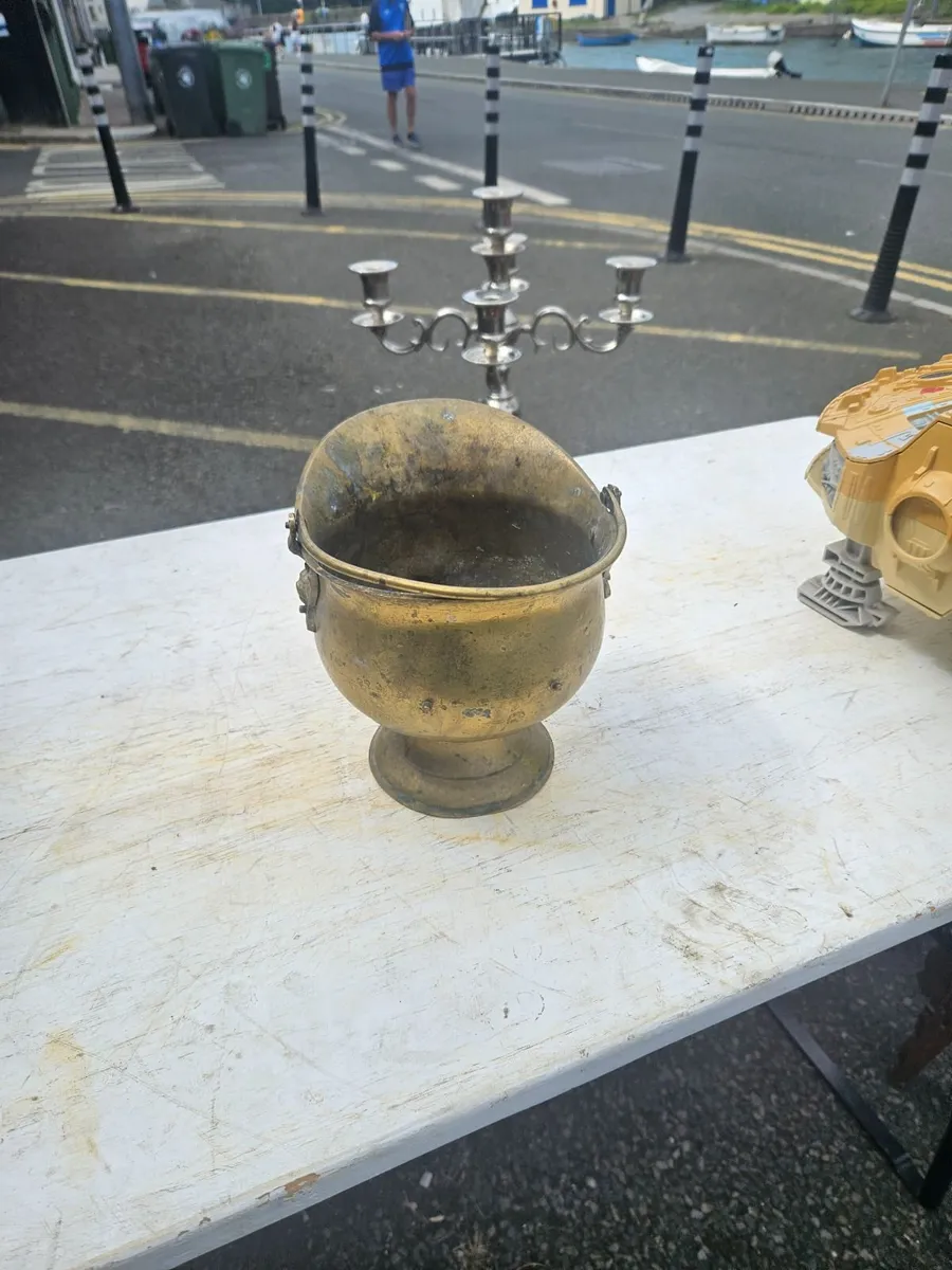 Vintage Brass Pot - Image 1