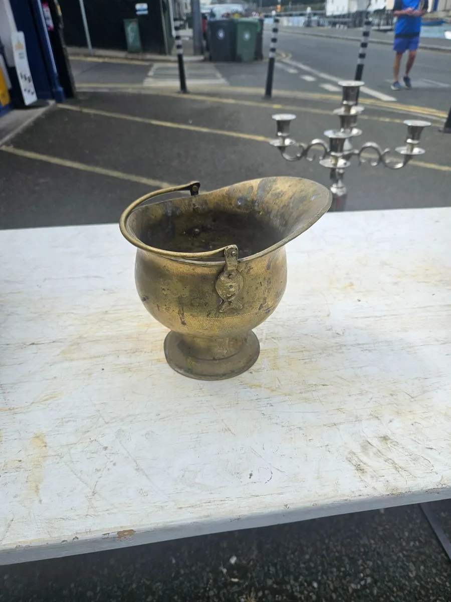 Vintage Brass Pot - Image 3