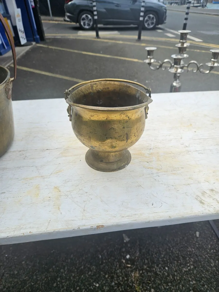 Vintage Brass Pot - Image 2