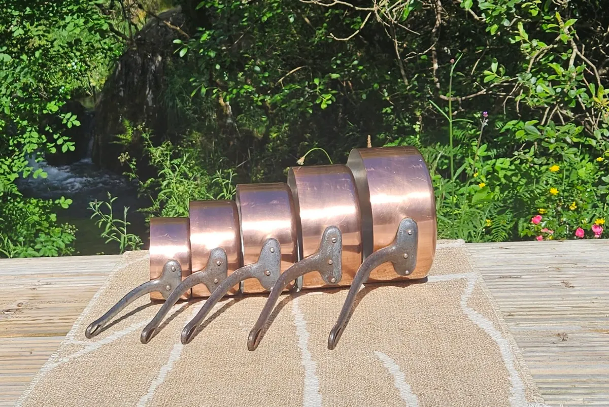 5 Vintage Copper Pots | Nationwide Delivery - Image 1