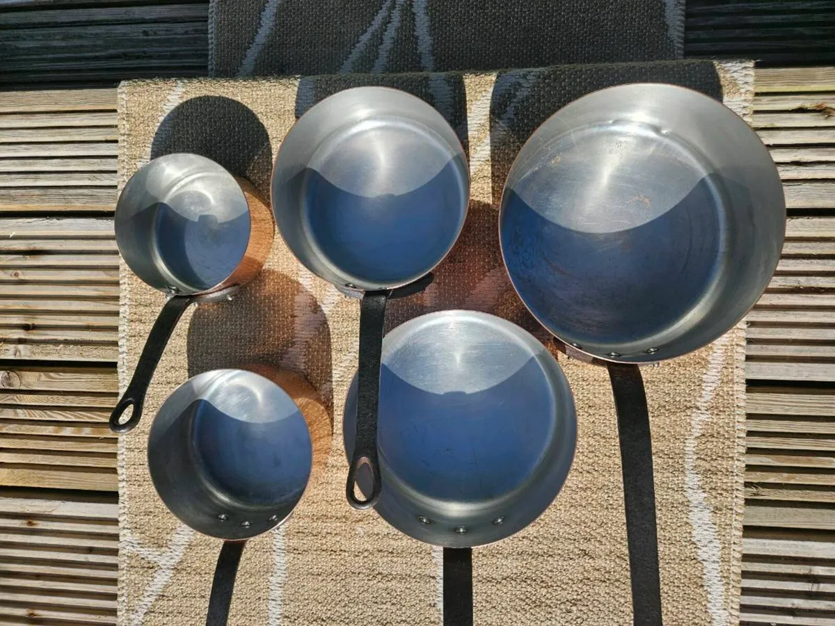 5 Vintage Copper Pots | Nationwide Delivery - Image 2