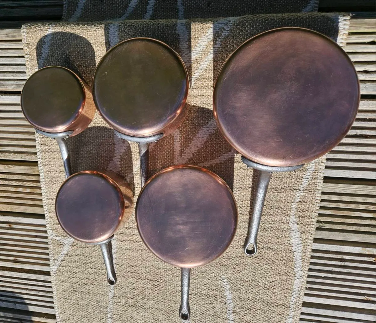 5 Vintage Copper Pots | Nationwide Delivery - Image 4