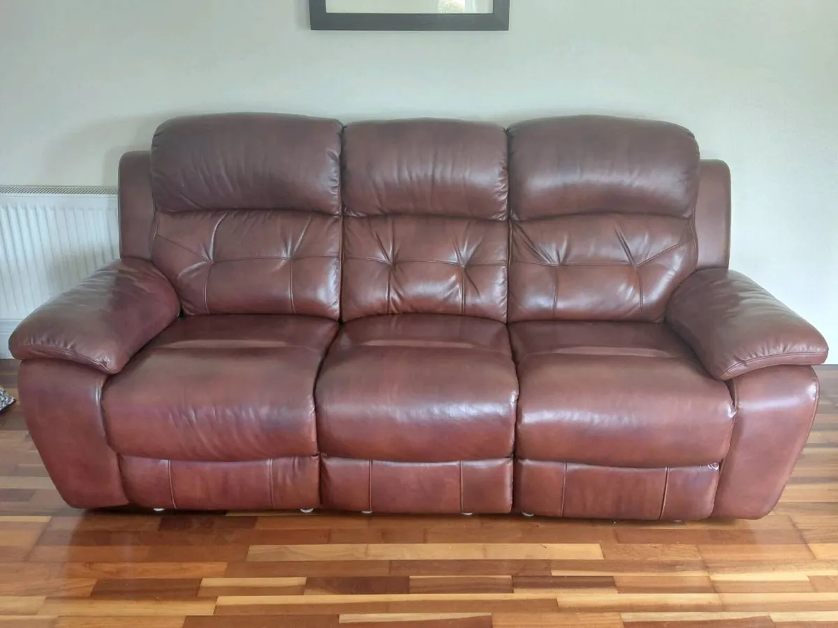 Leather couch for sale - Image 1