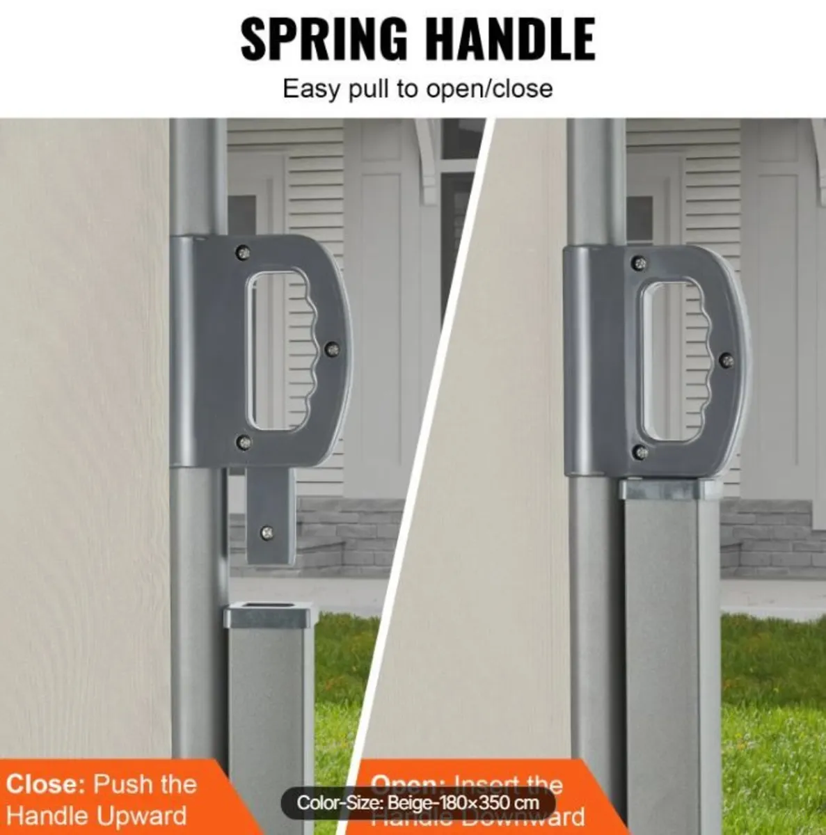 Retractable Side Awning, 71''x 138'' Outdoor Priva - Image 2